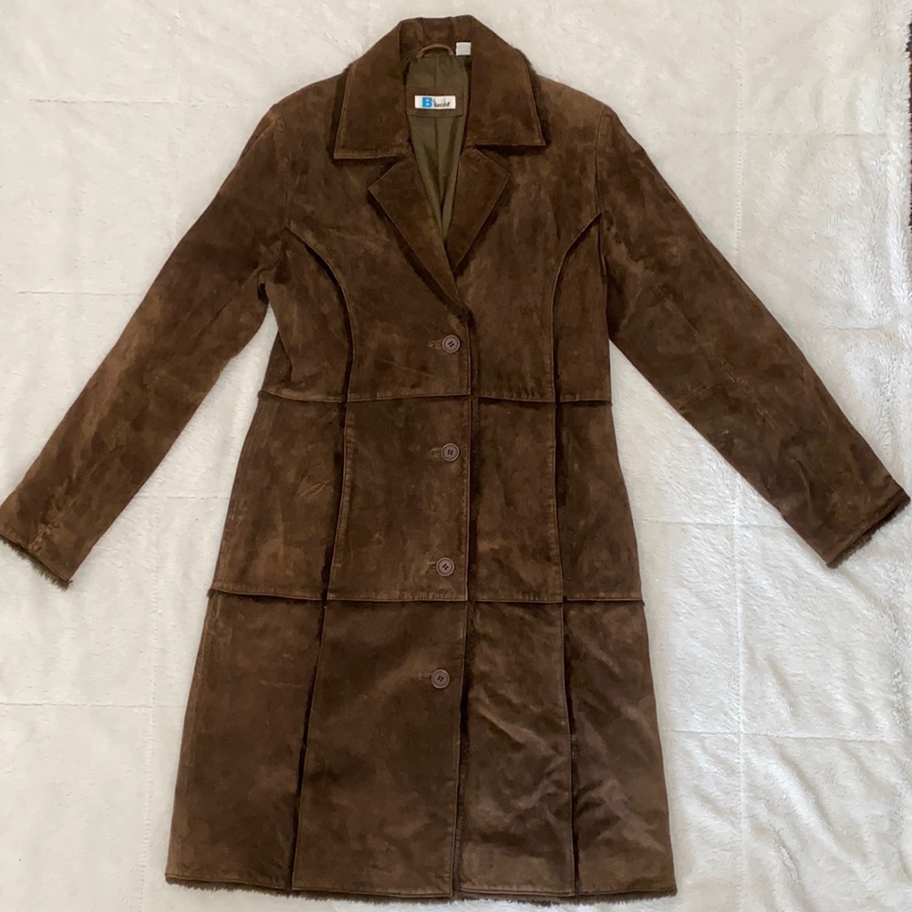 Vintage L B*Lucid Leather Trench Coat